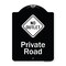 Signmission Designer Series-Private Road With No Outlet Symbol Black & White, 24" x 18", BW-1824-9773 A-DES-BW-1824-9773 - alternate 1